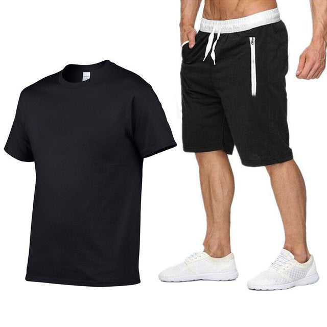 Herre sporty T-shirt og behagelige shorts i en afslappet stil Stilla