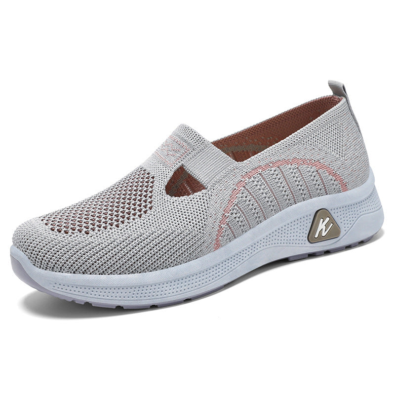 Dame Airy Slip-On Fitness Sneakers med åndbart strikket overmateriale Stilla