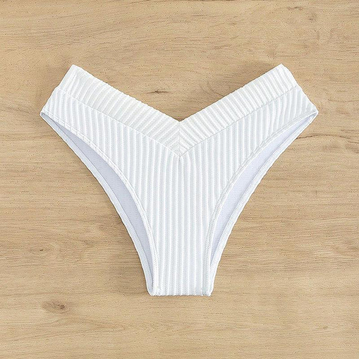 Dame Ribbed Højskåret Badetøj Stilla