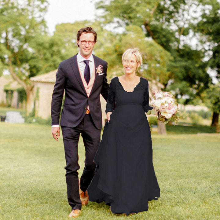 Elegant langtærmet brudekjole til kvinder Stilla