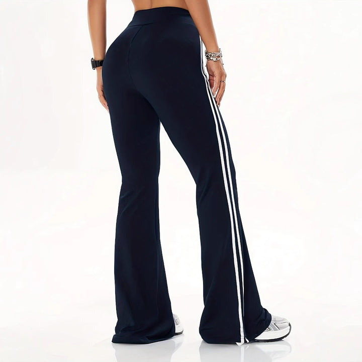 Dame Kvalitets Sports leggings med sidelæns striber Skovae