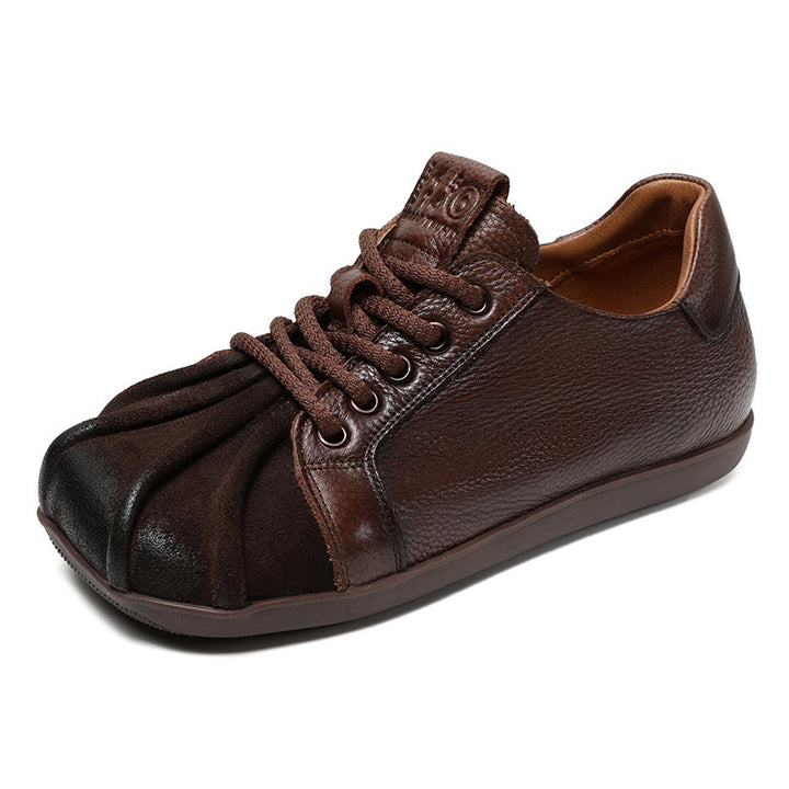 Herrer Fritid Læder Sneakers med unikt Foldsdesign Stilla