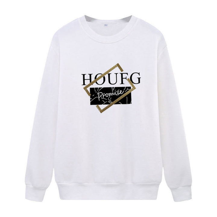Kvinders afslappede sweatshirt med moderne grafisk tryk Skovae