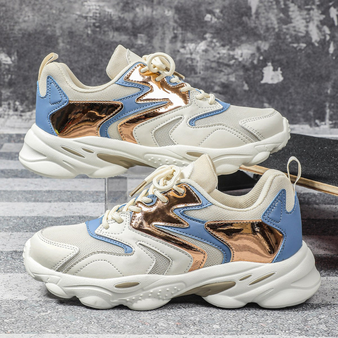 Dame Sportslig Livsstil Sneakers med glinsende accenter Stilla