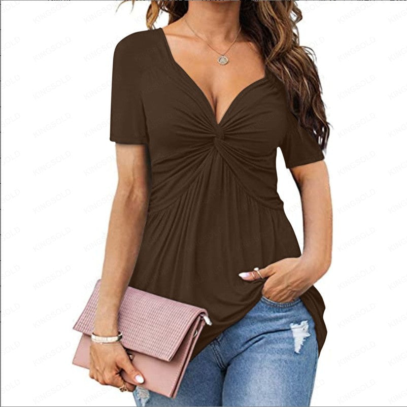 Stilla | Casual Ensfarvet Pullover T-shirt
