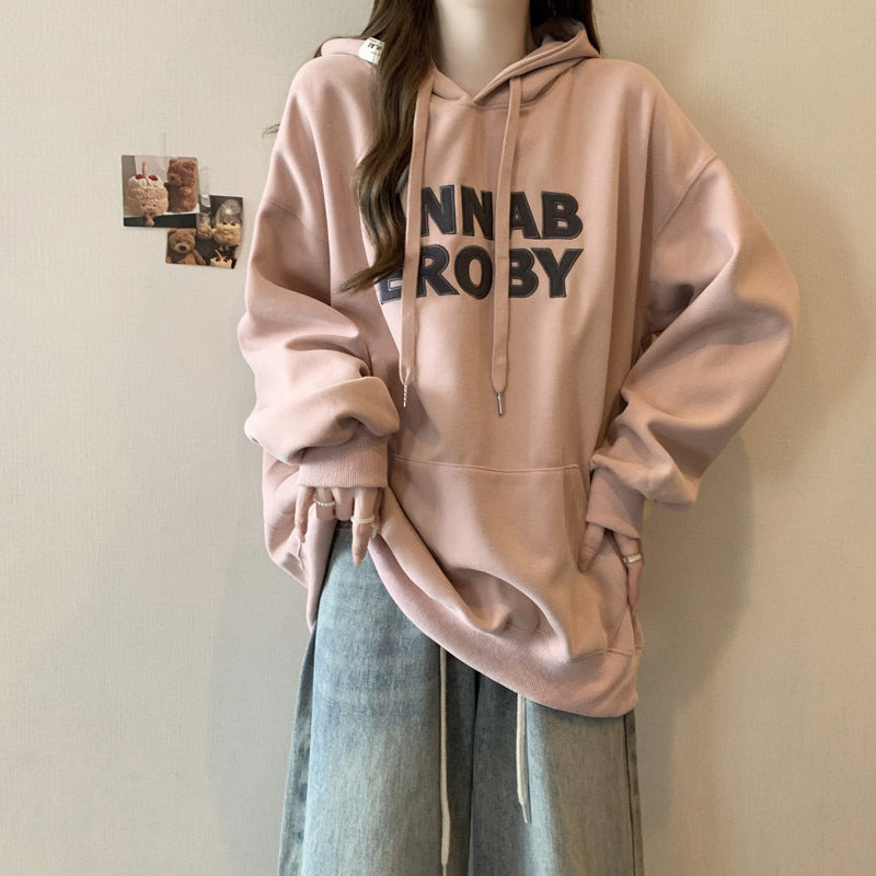 Dame Casual Grafik Hoodie med unik tekst Stilla