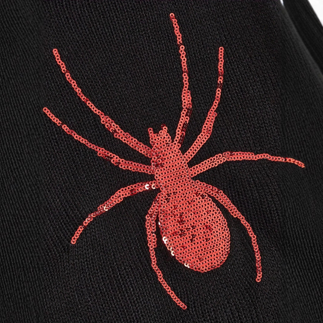 Damer elegant rullekravepullover med strålende edderkoppemotiv Stilla