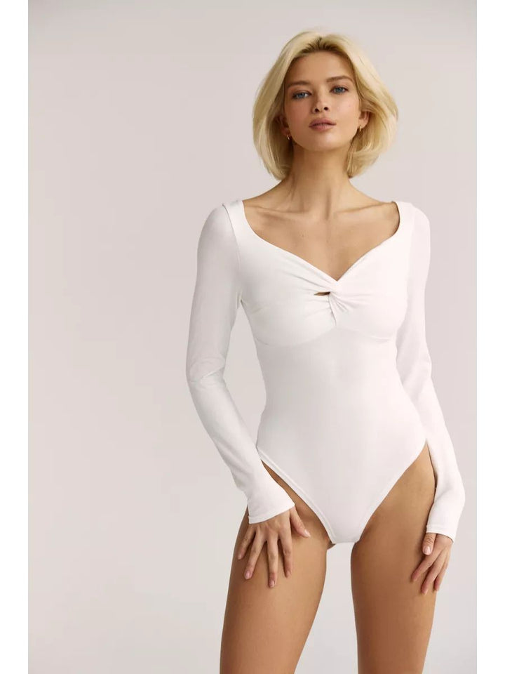 Dame Bodystocking med smidig stof og elegant knude-udskæring Stilla
