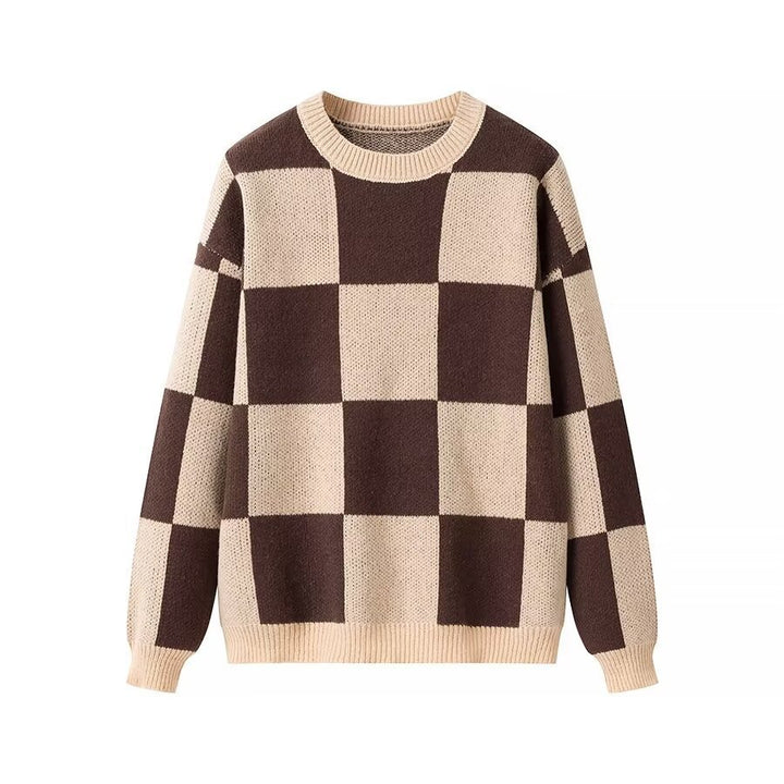 Dame Oversize Ternet Pullover med Rundhalsudskæring og fin Strikkestruktur Stilla