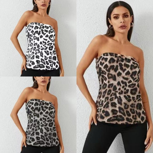 Dame Strapless Trappemønster Top Stilla