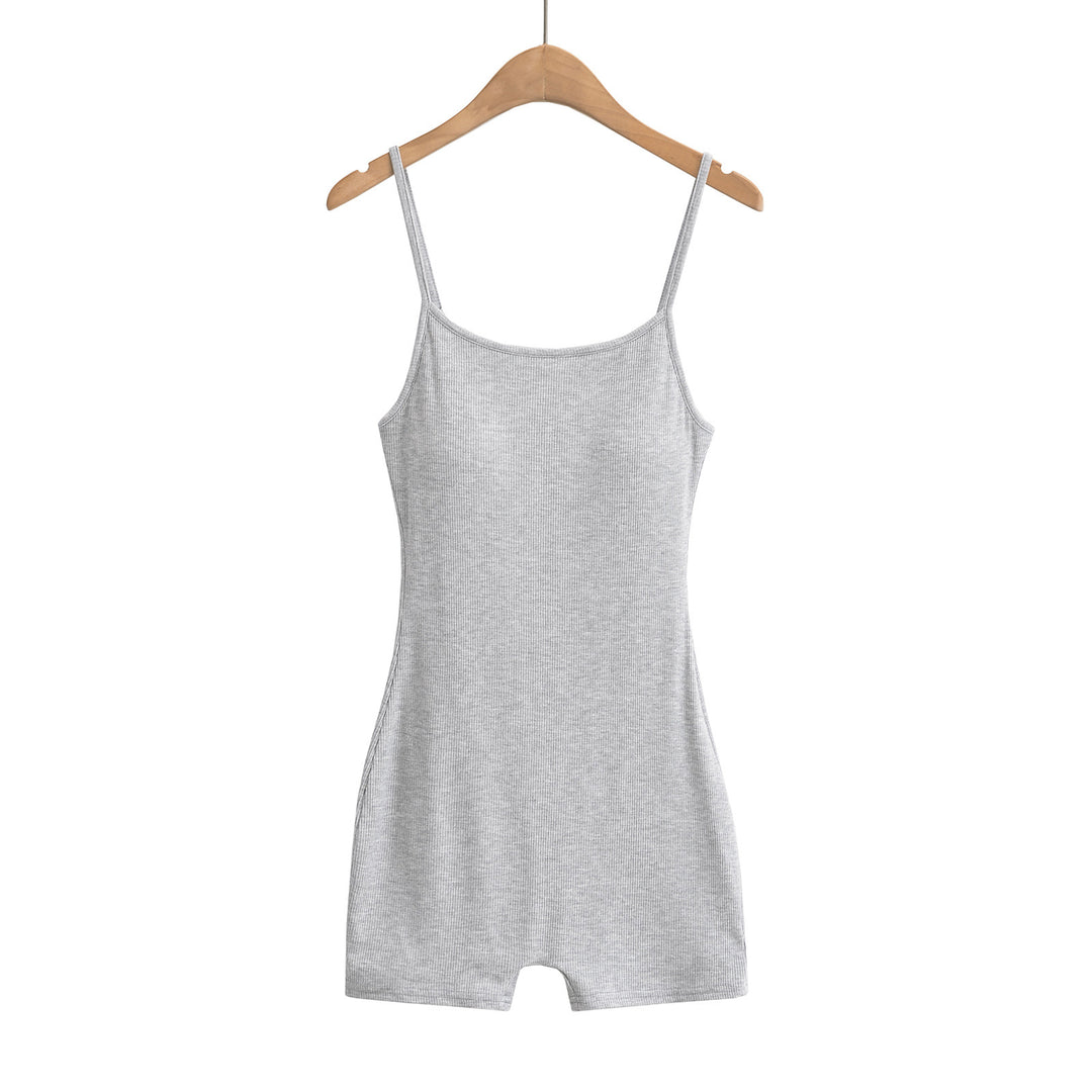 Dame ærmeløs jumpsuit med justerbare stropper og elastisk materiale Stilla