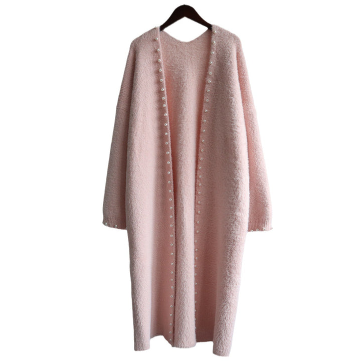 Femme Oversized Plysstrik-Kardigan med dekorative knapper Stilla