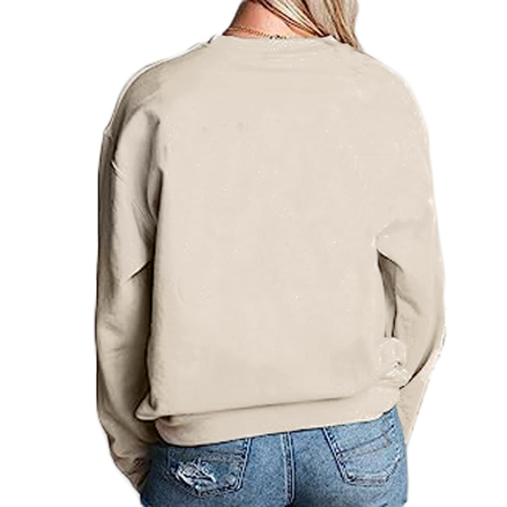 Dame sweatshirt med kreativtryk og afslappet pasform Stilla