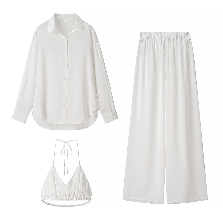 Femme Satin To-delt Pyjamas Sæt Stilla