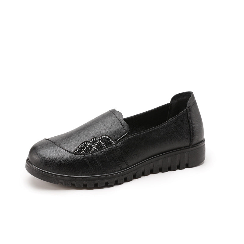 Femme stilfulde Slip-On Loafer med dekorativt Rhinestone-detalje Stilla
