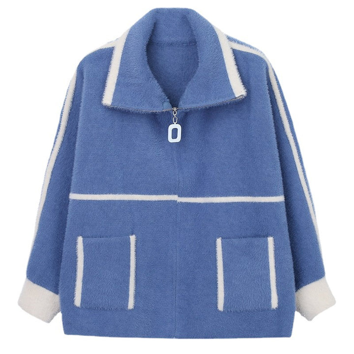 Femme Plush Zip-Up Strikjakke Stilla