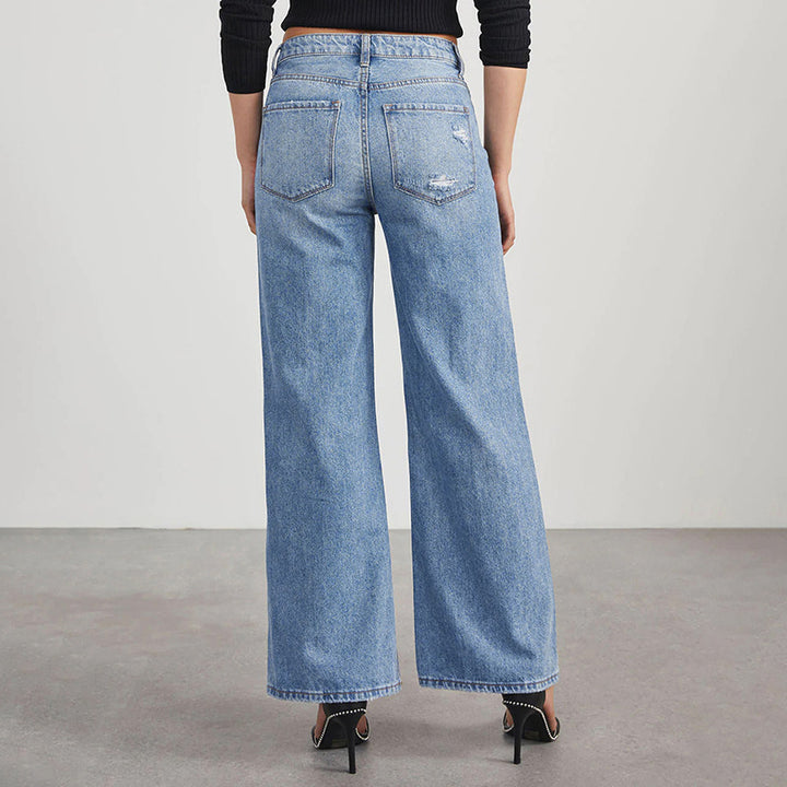 Dame Løs Jeans med høj talje og afslappet snit Stilla