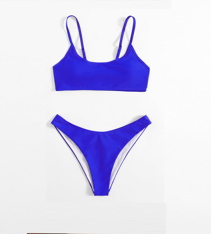Dame bikini-sæt med minimalistisk design og justerbare stropper Skovae