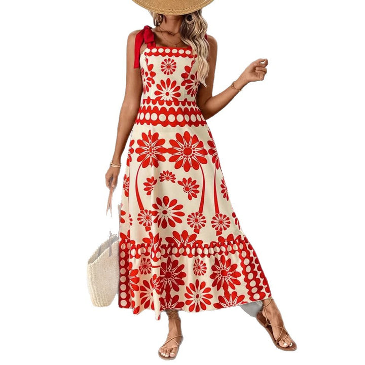 Dame Blomster Maxi Kjole Stilla