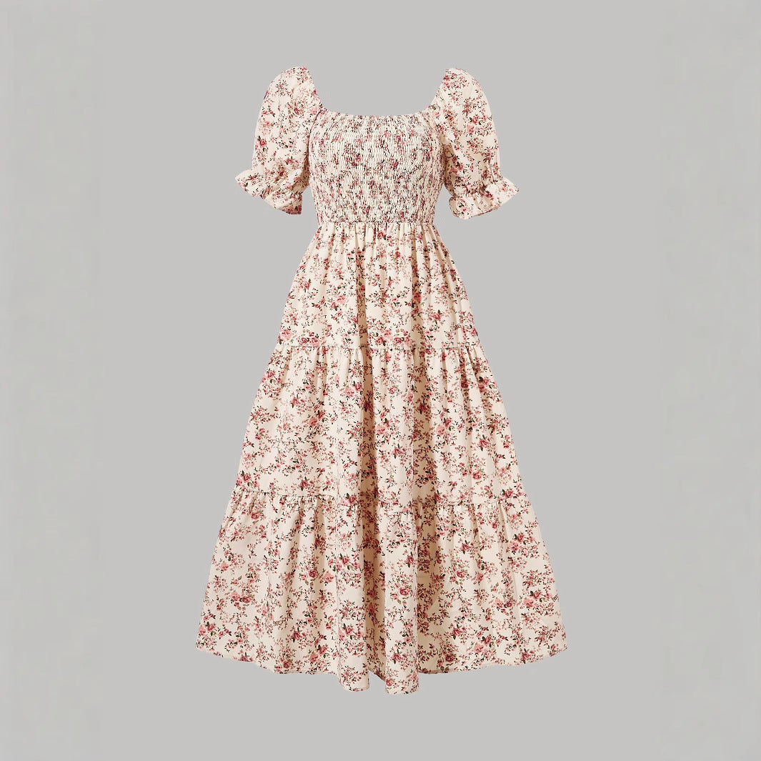 Dame Floral Maxi Kjole Stilla