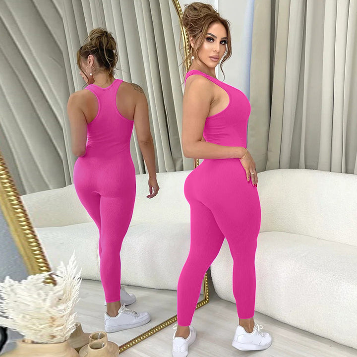 Dame Sporty jumpsuit med smart lynlås og fleksibel pasform Stilla