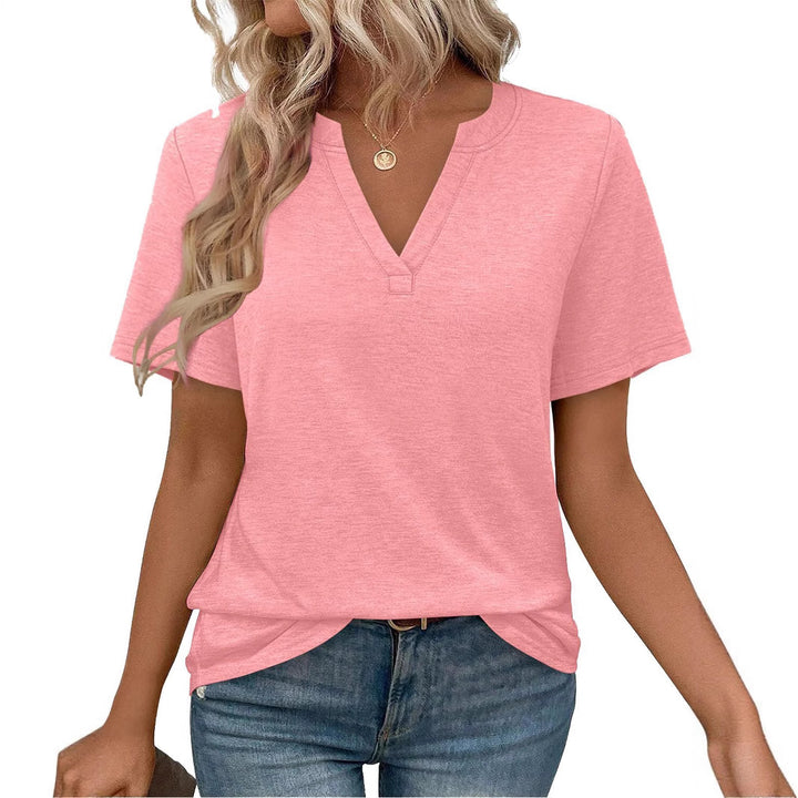 Dame Fritid V-Udsnit T-Shirt Stilla