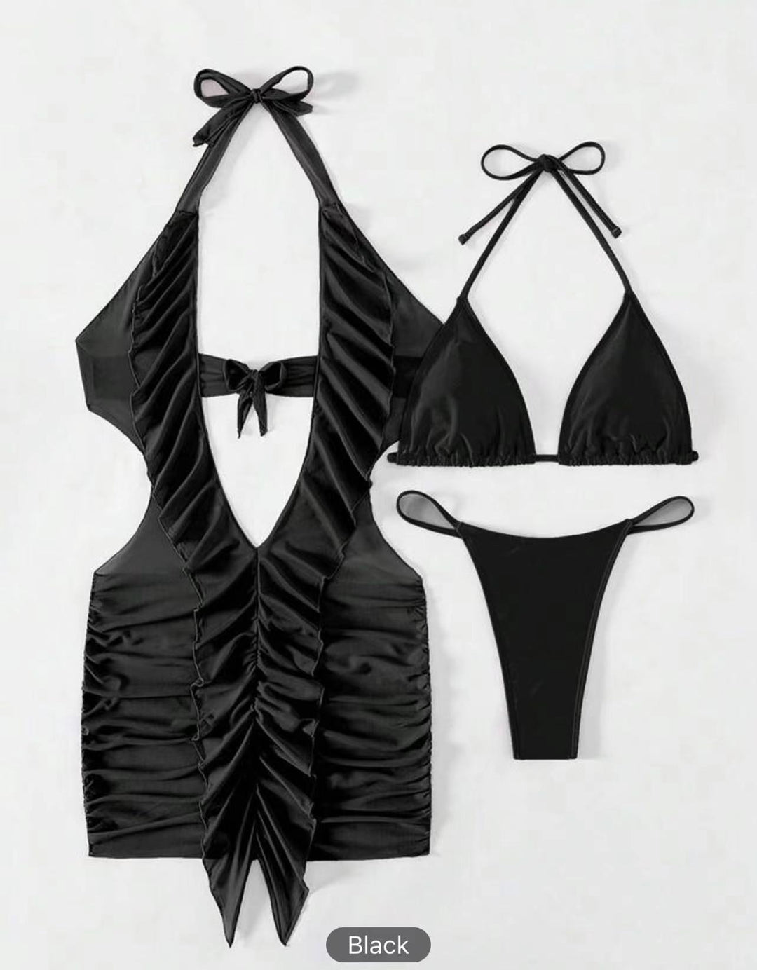 Damernes Rüschen sæt Halterneck svømmedragt og bikini Stilla