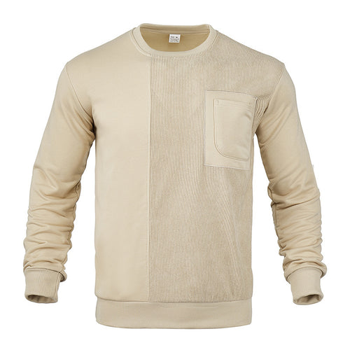 Herresweatshirt med struktureret overflade og moderne brystlomme Stilla
