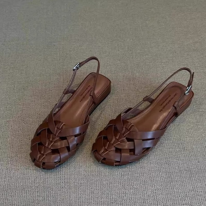Dame Woven Sandaler med elastisk ankelrem Stilla
