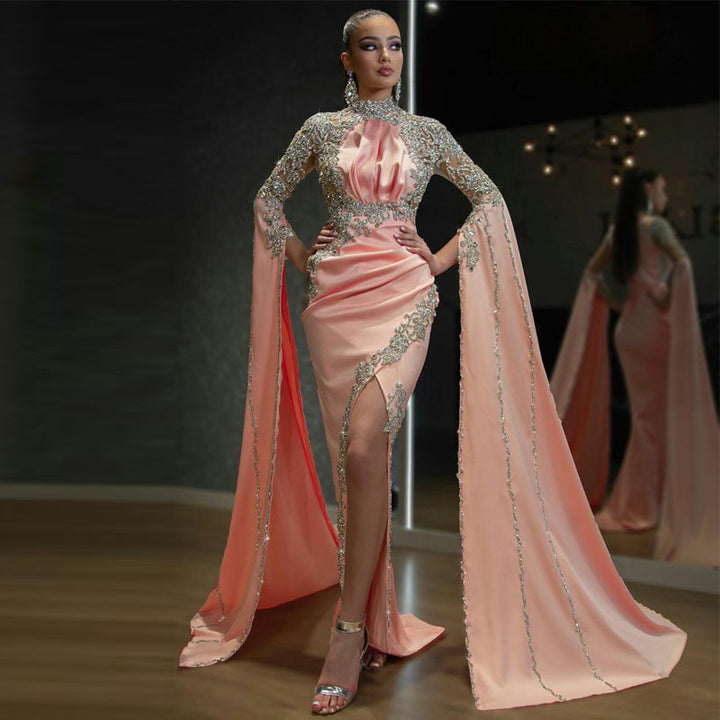Dame Elegant aftenkjole med glitrende spids accenter og flydende nederdel Stilla
