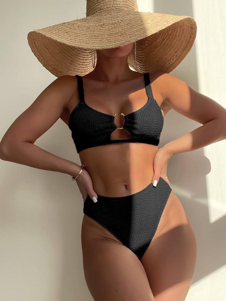 Dame tekstureret Cut-Out Bikini Sæt Stilla