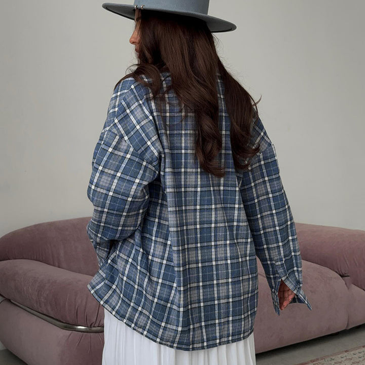 Femme Oversized flannel skjorte Stilla