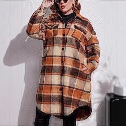 Dame Flannel Skjortejakke Stilla