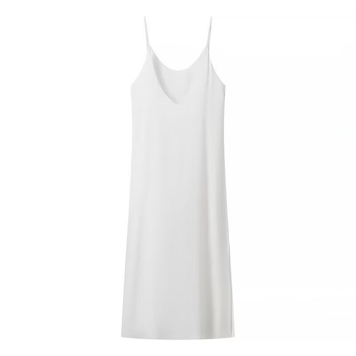 Femme Elegantes Maxi-Kjole med sidelængde Stilla