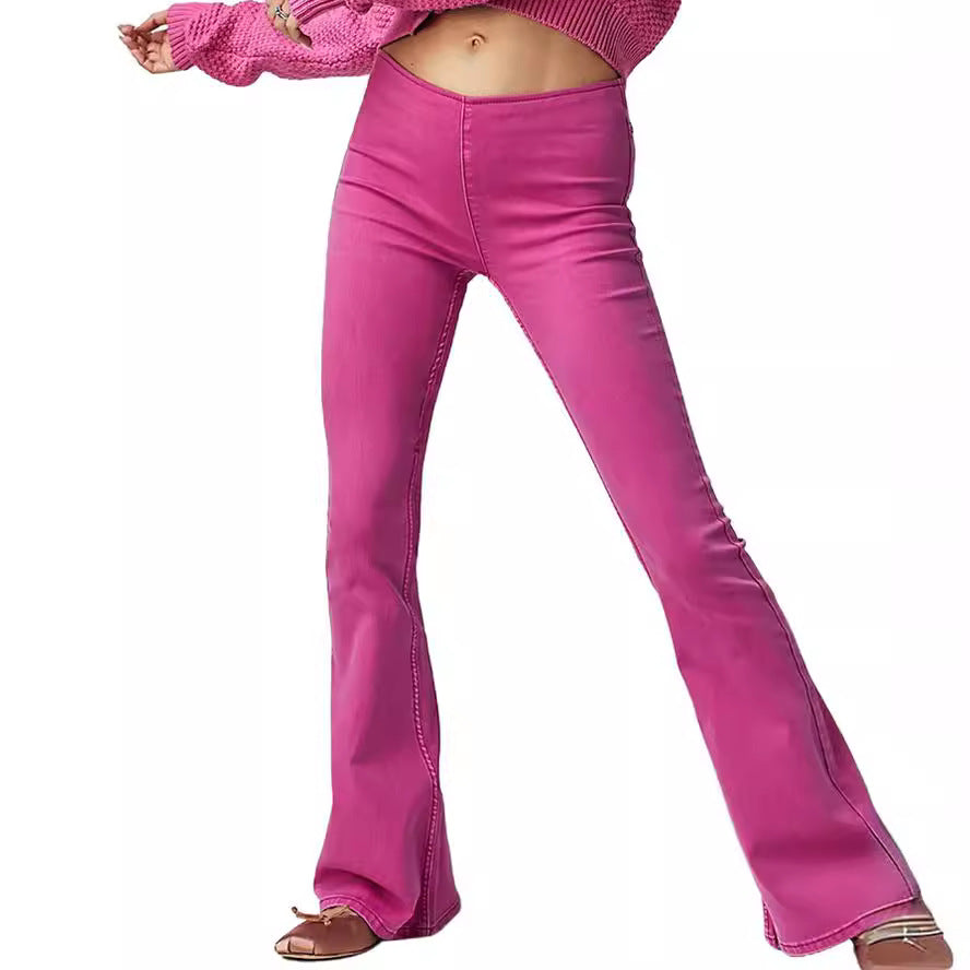 Dame Flared Jeans i Vintage-stil Stilla