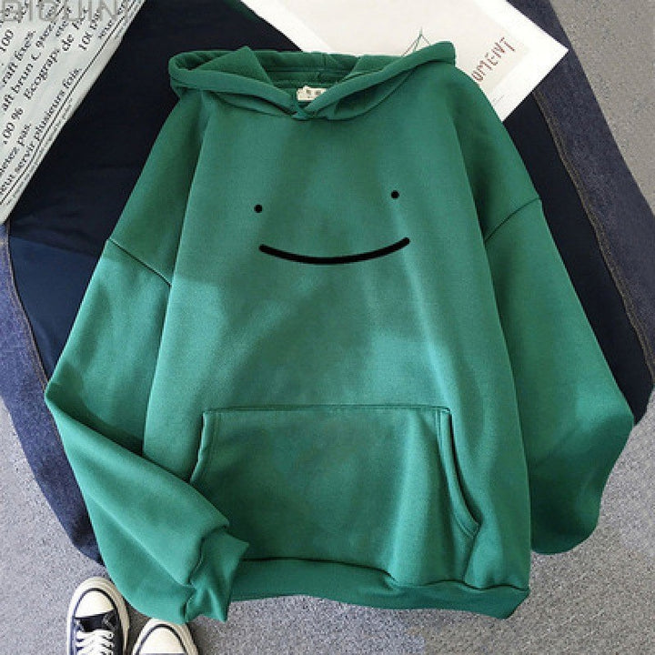 Kvinders hoodie med sjovt ansigt motiv Skovae