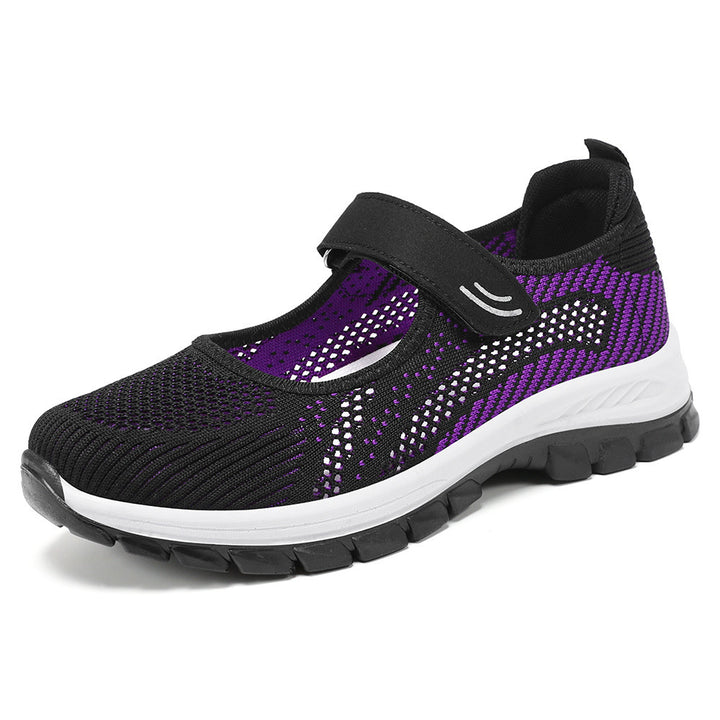Dame Slip-On Sportssko med åndbart netstruktur og justerbar velcro Stilla