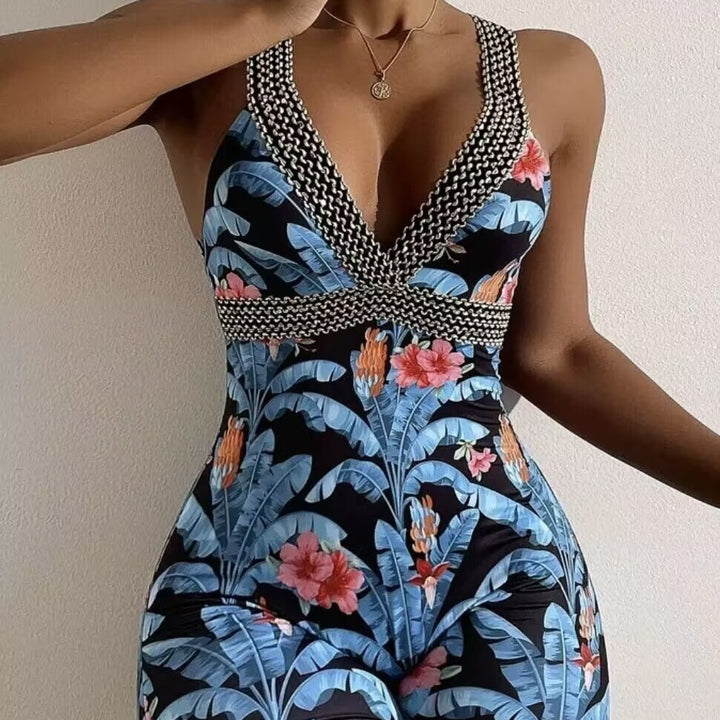 Dame blomstertryk playsuit Stilla