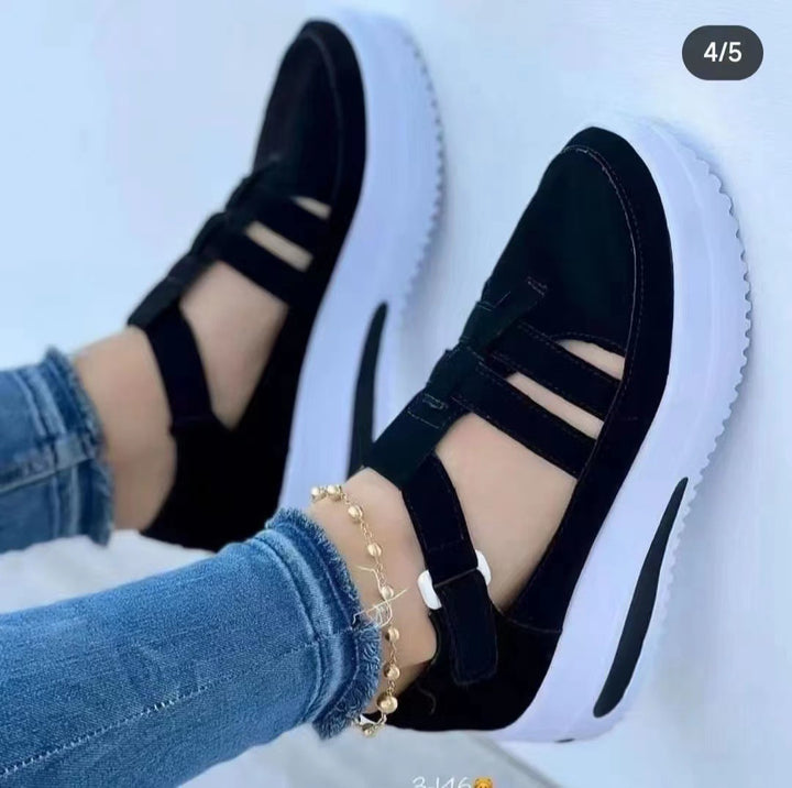 Dame Sporty Slip-On Sneakers med elastiske stropper og skridsikker sål Stilla