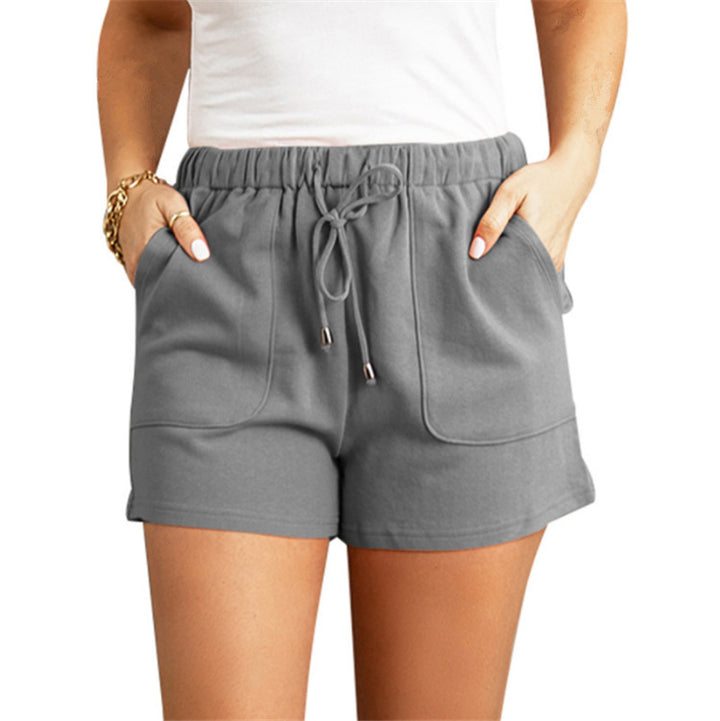Dame behagelige Sweatshorts med elastisk talje og praktiske lommer Stilla