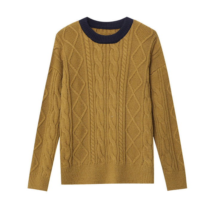 Kvinders chunky strikket pullover med kabelmønster Stilla