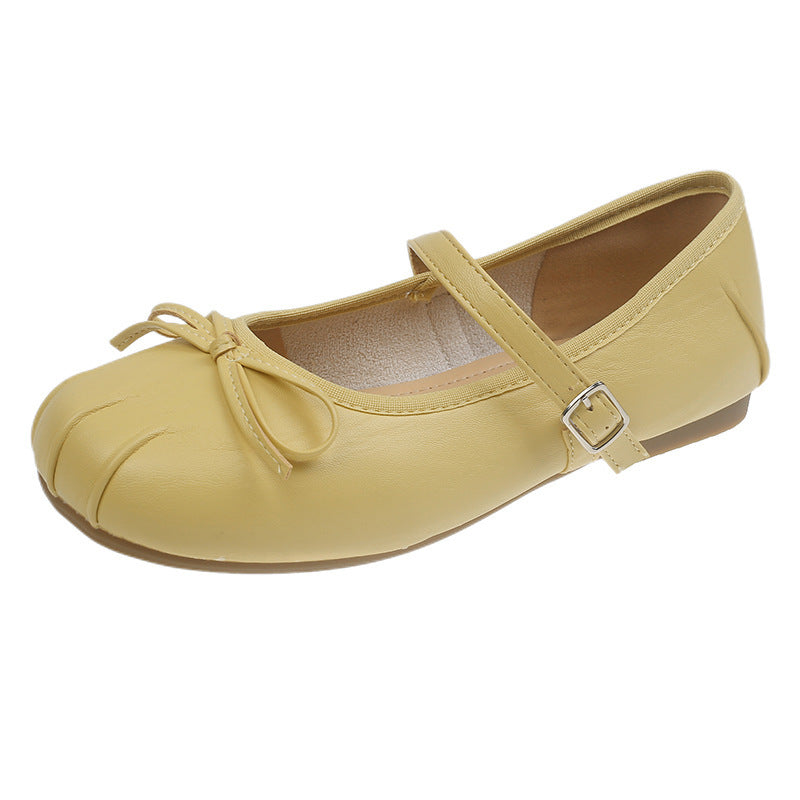 Femme Metallic Ballerinaer med Sløjfedetalje Stilla