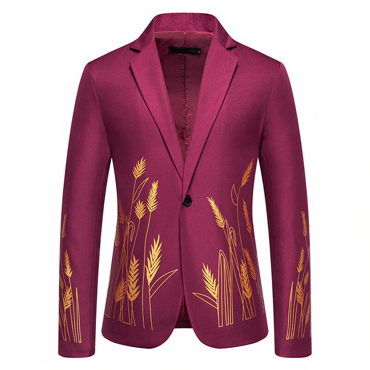 Herrer Broderet Blomster Blazer Stilla
