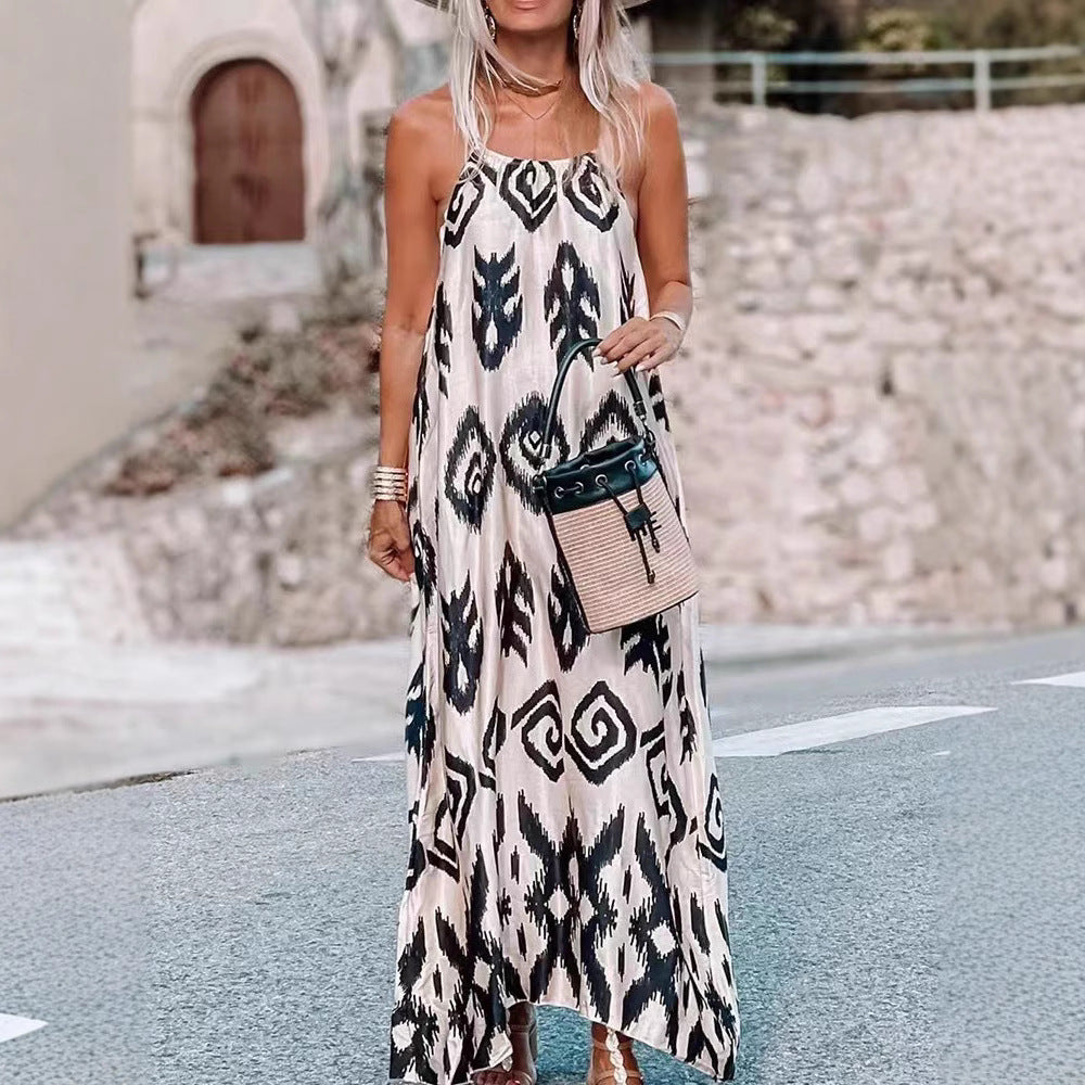 Dame Ethno-Print Maxi-Kjole Stilla
