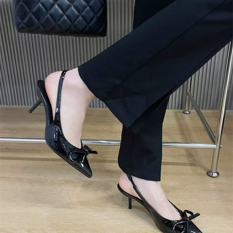 Dame Slingback High-Heels med elegant sløjfe dekoration Stilla