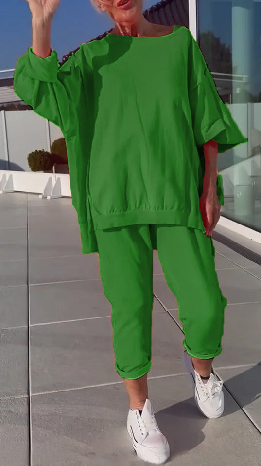 Damer Casual Sport outfit med oversized top og komfortable bukser Stilla