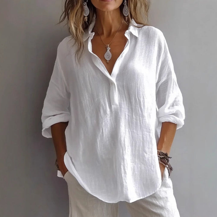 Dame afslappet linned bluse Stilla
