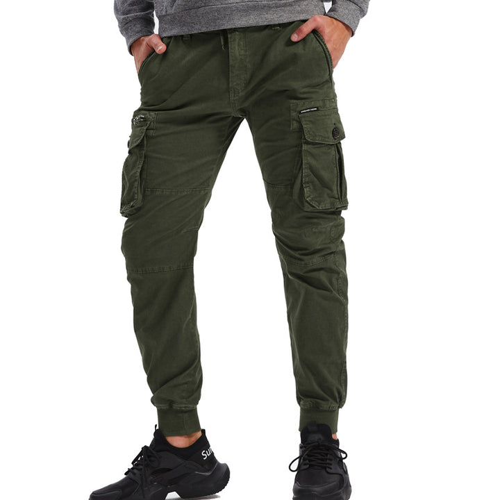 Herrer Utility Cargo-bukser med justerbare mansjetter Stilla