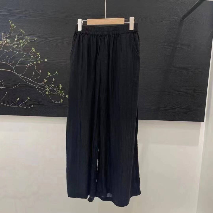 Femme Let Højtaljet Relaxed Fit Bukser Stilla