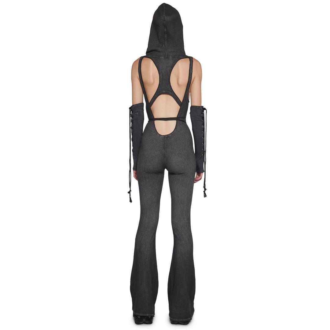 Kvinder's Fitted Jumpsuit med Hætte og Lange Ærmer Stilla